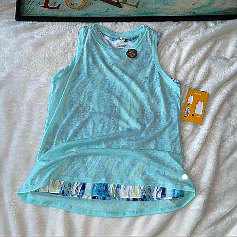 Avia GIRLS 2-FER Tank top‎ size X-LARGE 14/16 Athletic cami sleeveless 2 for 1